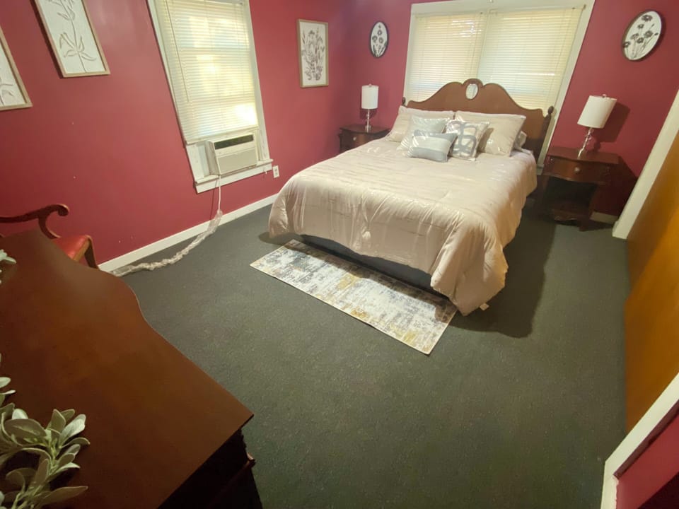 Large bedroom features an extra large closet. 