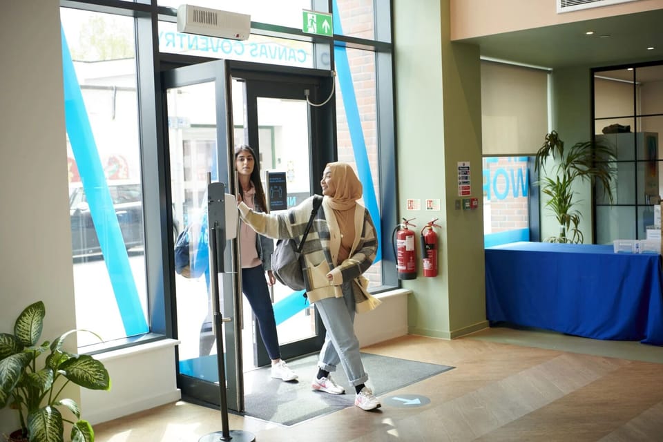 Interior entrance