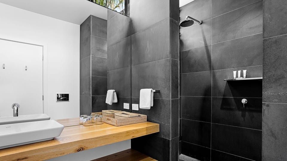Comfortable bathroom with all basics provided