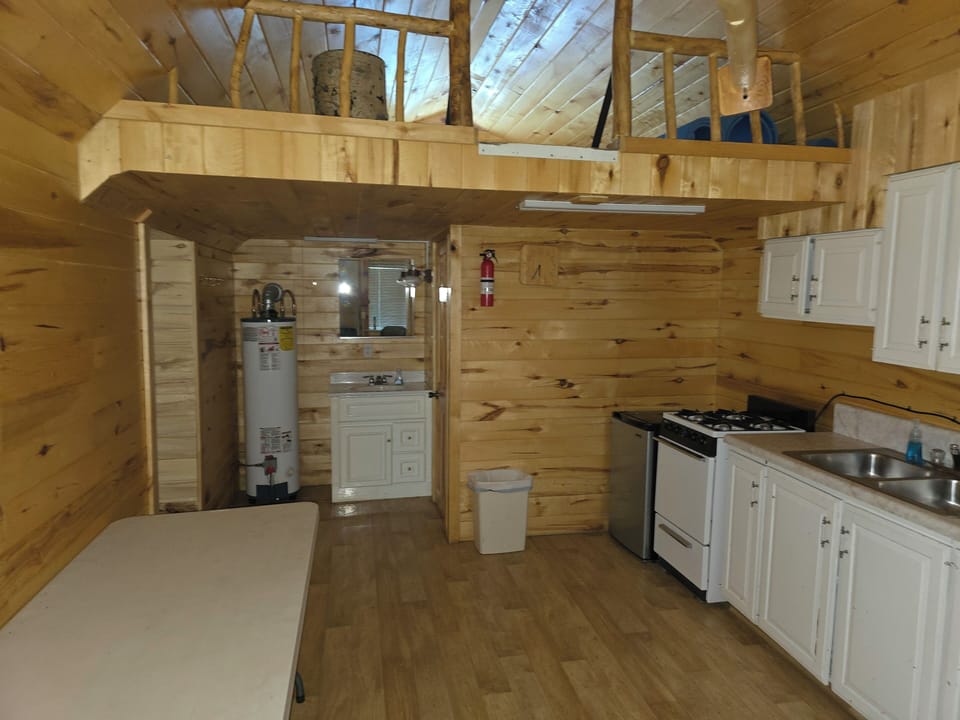 Lake Cabin Kitchen with loft