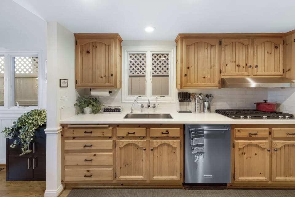 Stainless steel appliances.