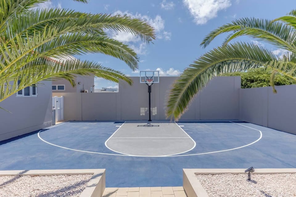Private basketball court for fun and fitness during your stay
