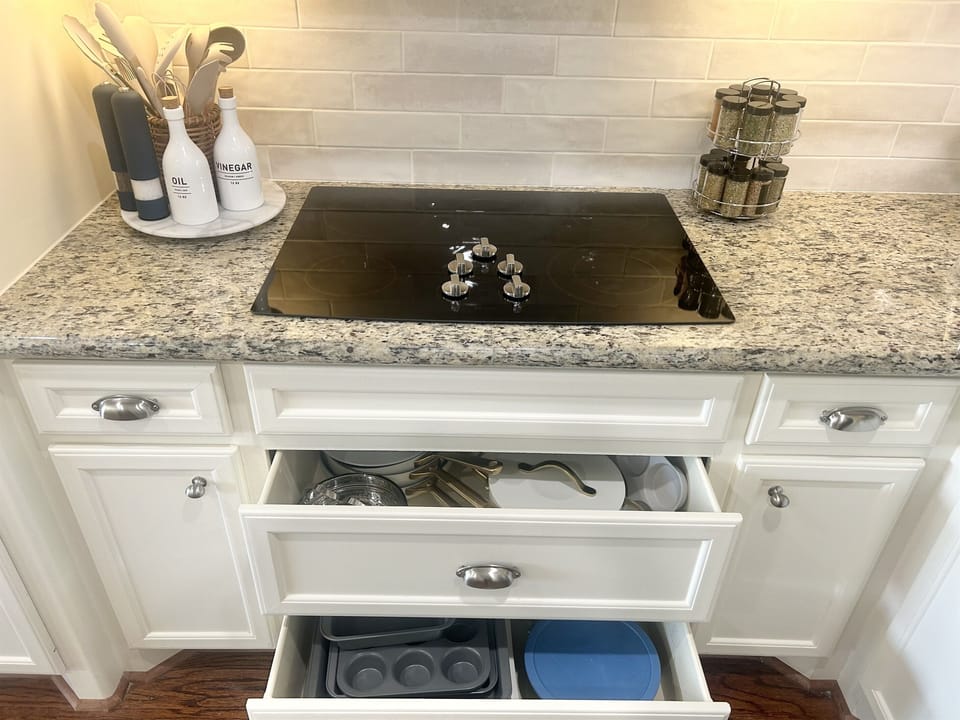 Fully stocked kitchen