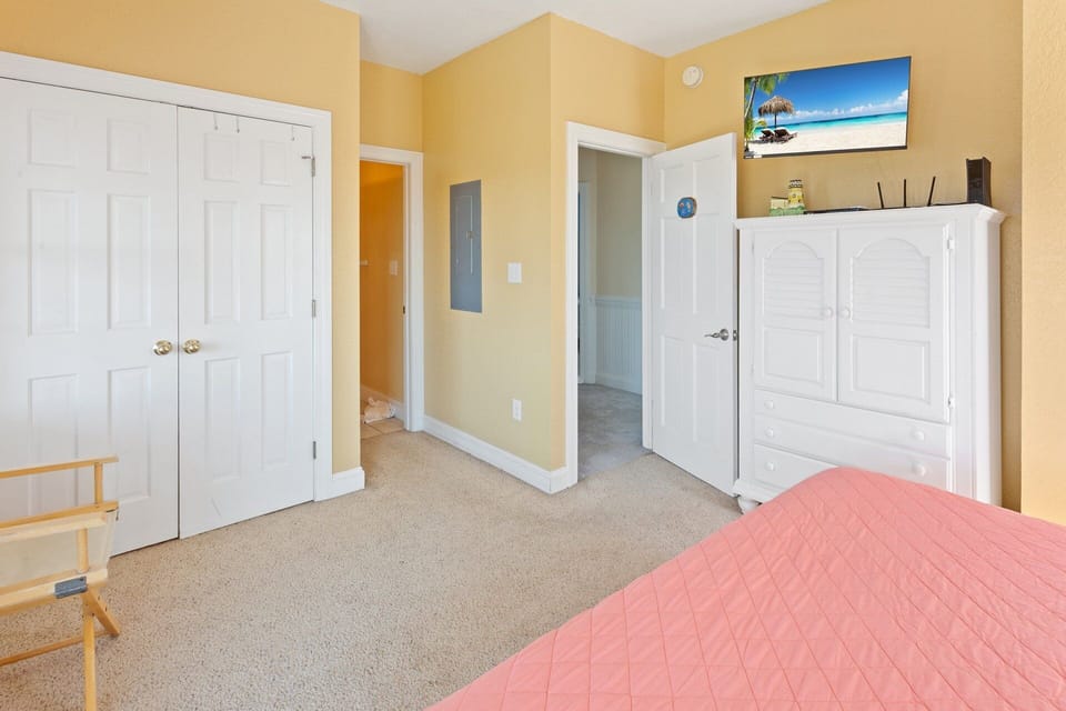 The Queen Bedroom also has deck access and a Full Bathroom for your comfort and convenience!