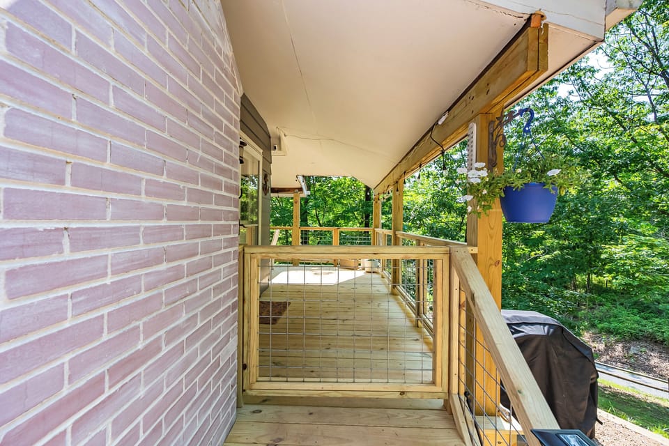 Newly updated deck, with gate