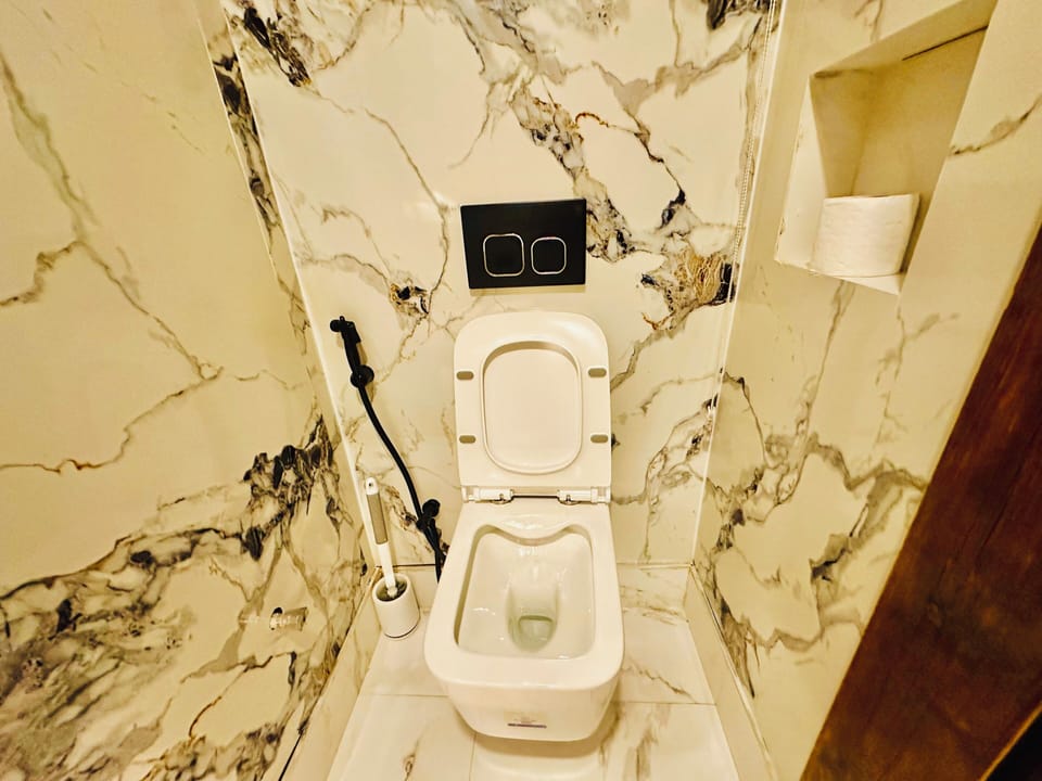 Comfort Single Room | Bathroom | Shower, towels, soap, toilet paper
