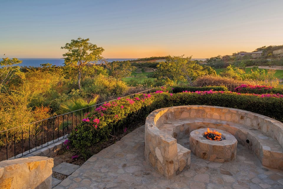 Fire pit with ocean views