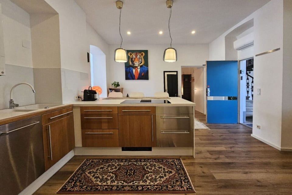 Apartment | Private kitchen | Full-size fridge, dishwasher, cookware/dishes/utensils