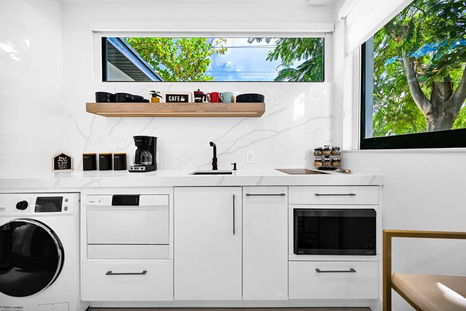 this sleek kitchen, where convenience meets modern design