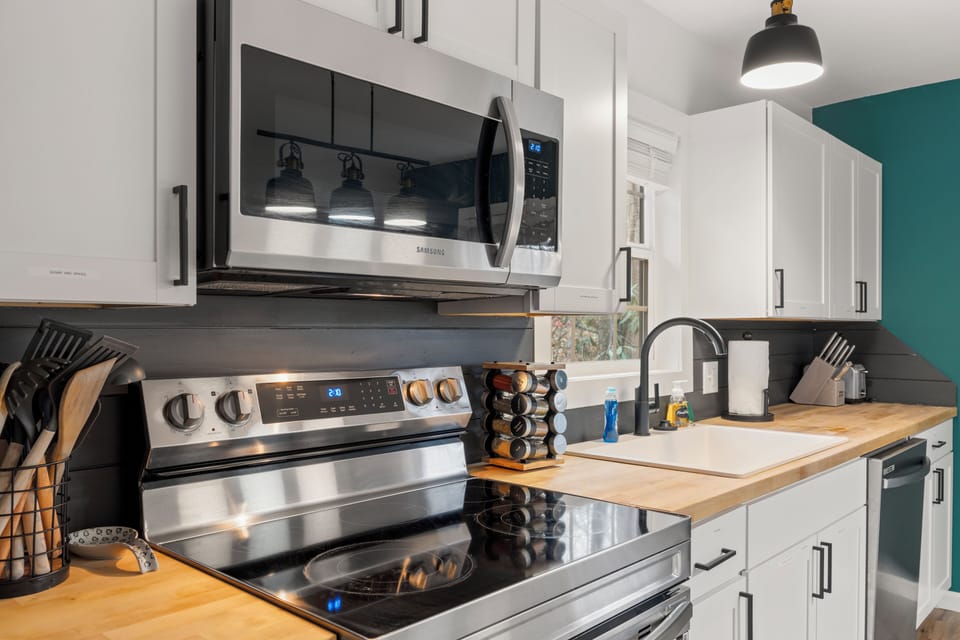 Luxury kitchen with high-end appliances