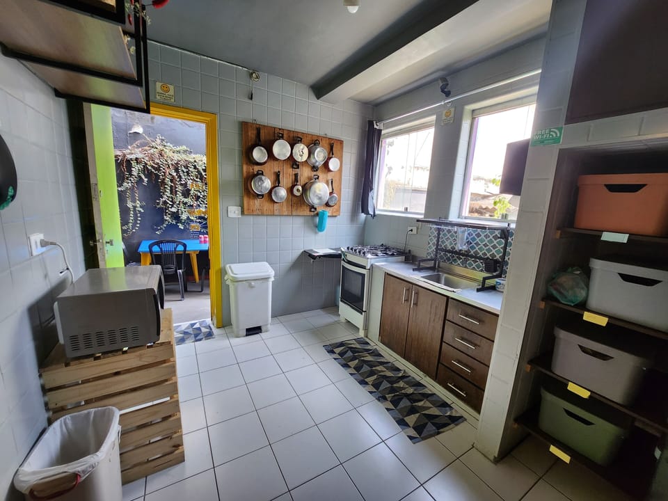 Shared fridge, microwave