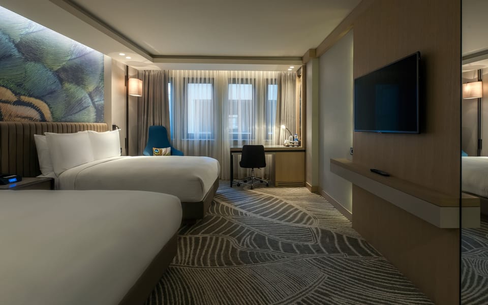 Room, 2 Queen Beds, Accessible | Premium bedding, down comforters, Select Comfort beds, minibar