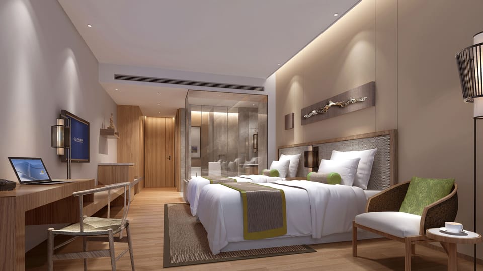Premium bedding, down comforters, pillowtop beds, minibar