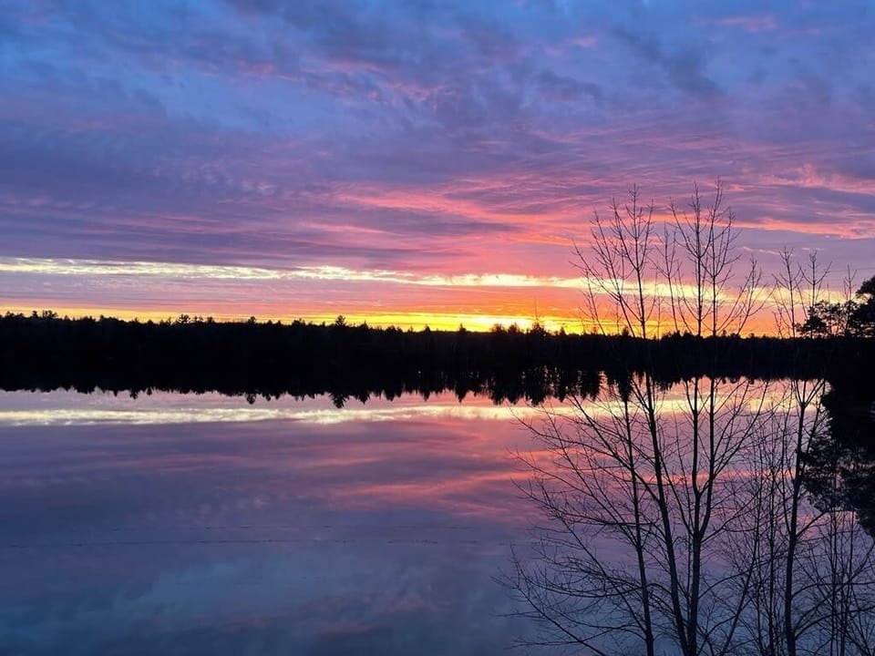 Stunning sunset from balcony