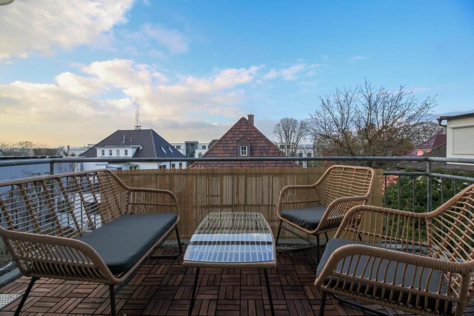 Our sunny balcony with comfortable seating