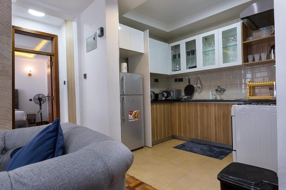 Deluxe Apartment, Balcony, City View | Private kitchen | Fridge, microwave, cookware/dishes/utensils