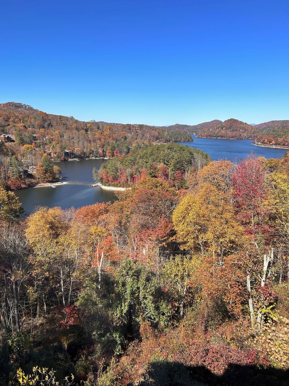 Enjoy Lake Glenville views from every room! Layers of mnts. see to Tenn.