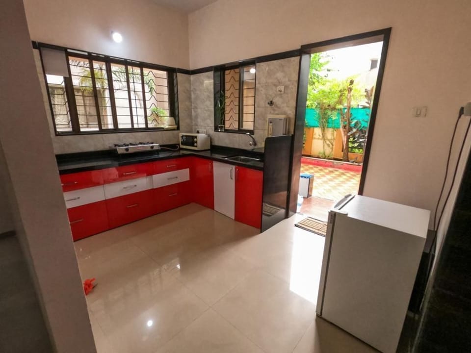 4 BHK villa. | Private kitchen | Fridge, microwave