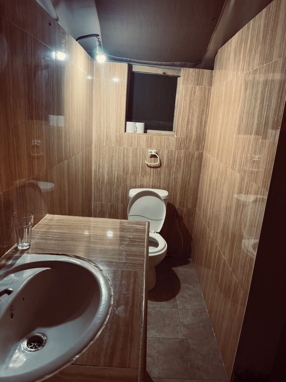 Basic Double Room, Mountain View | Bathroom | Shower, free toiletries, slippers, towels