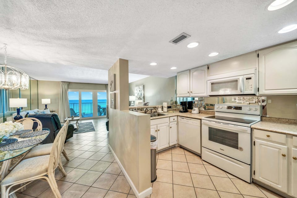 The fully equipped kitchen has everything you need to prepare meals for family & friends.