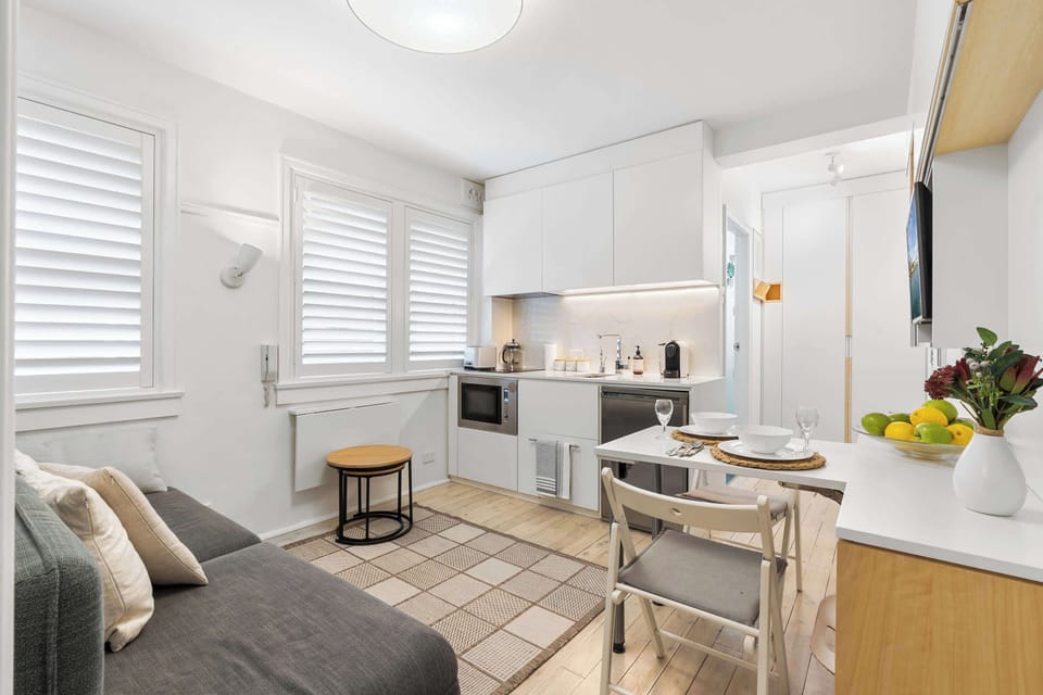 Open plan living and dining area