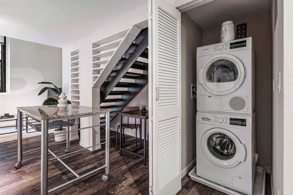 Convenience at your fingertips with an in-unit washer and dryer for a seamless stay.