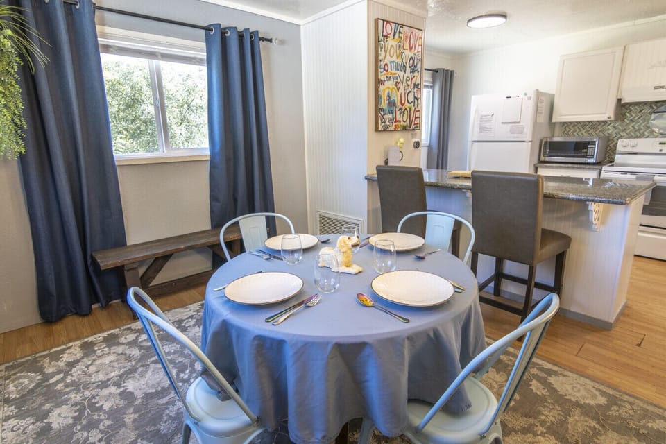 Dining table and kitchen counter
