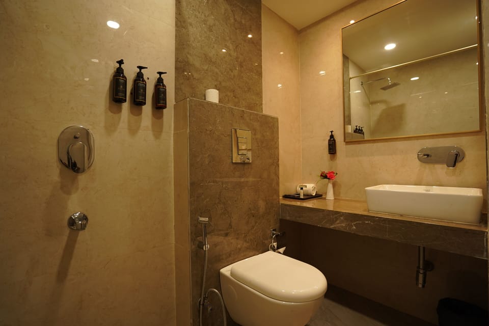 Deluxe Room | Bathroom | Shower, eco-friendly toiletries, hair dryer, towels