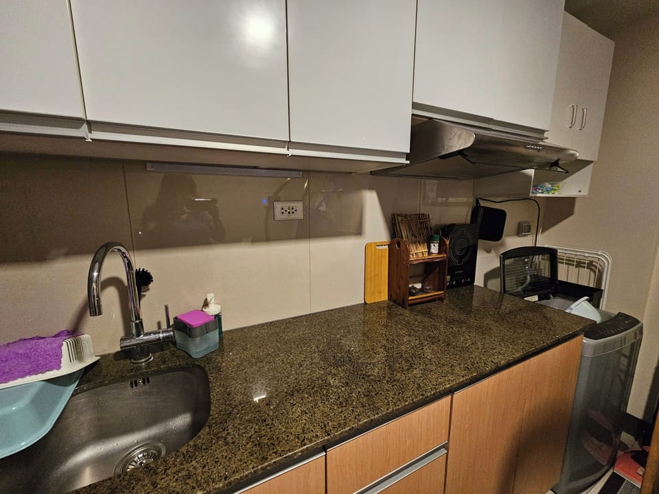 Apartment | Private kitchen | Fridge, microwave, oven, stovetop