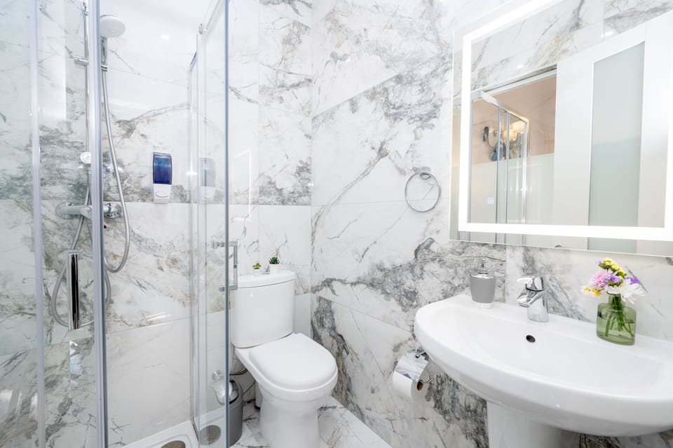 Comfort Double Room | Bathroom | Hair dryer, soap, toilet paper