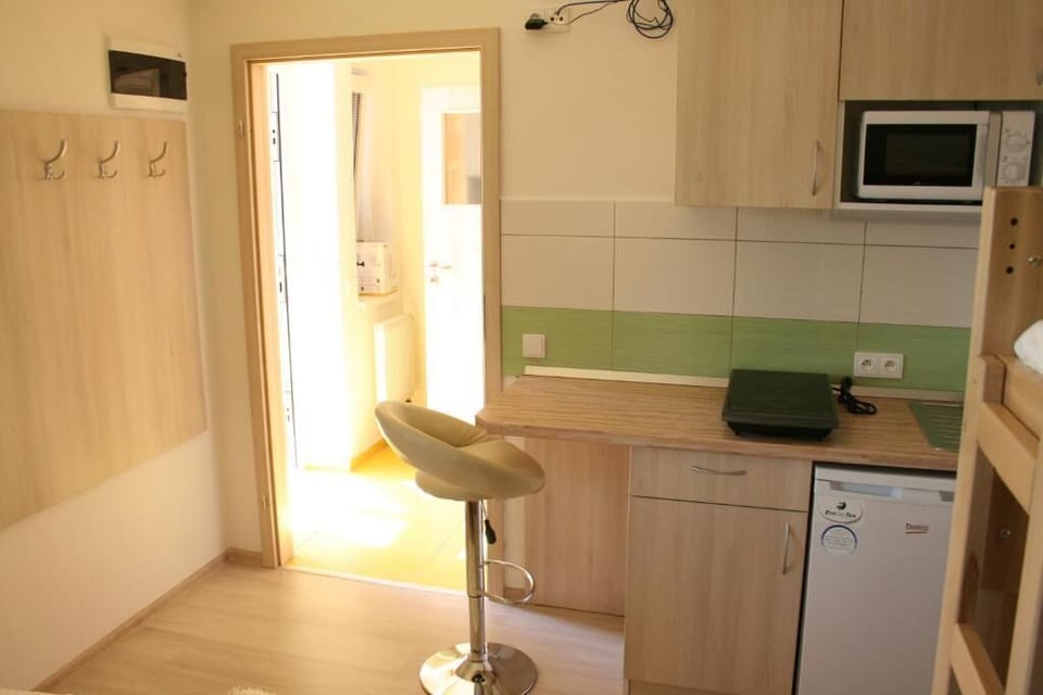 Apartment, Multiple Beds, Garden View, Ground Floor | Private kitchen | Full-size fridge, microwave, stovetop, cookware/dishes/utensils