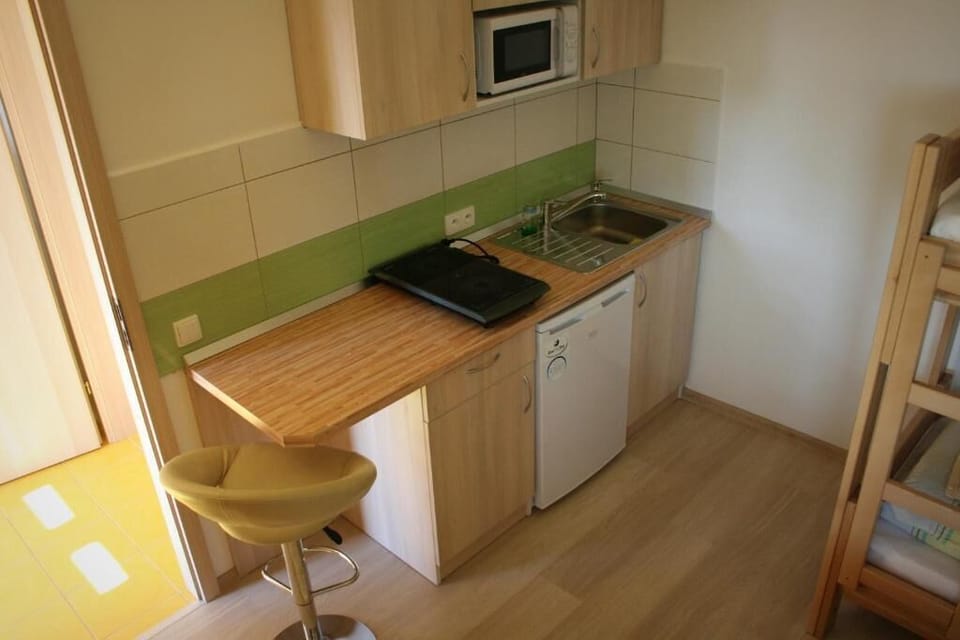 Apartment, Multiple Beds, Garden View, Ground Floor | Private kitchen | Full-size fridge, microwave, stovetop, cookware/dishes/utensils