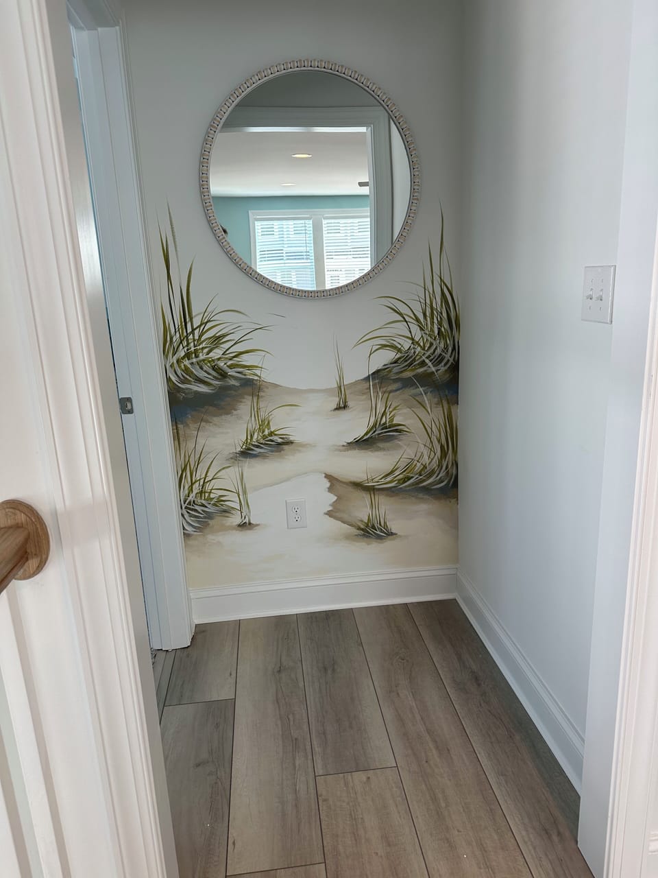 Alcove into the 2nd Floor Master Bedroom with hand panted art work