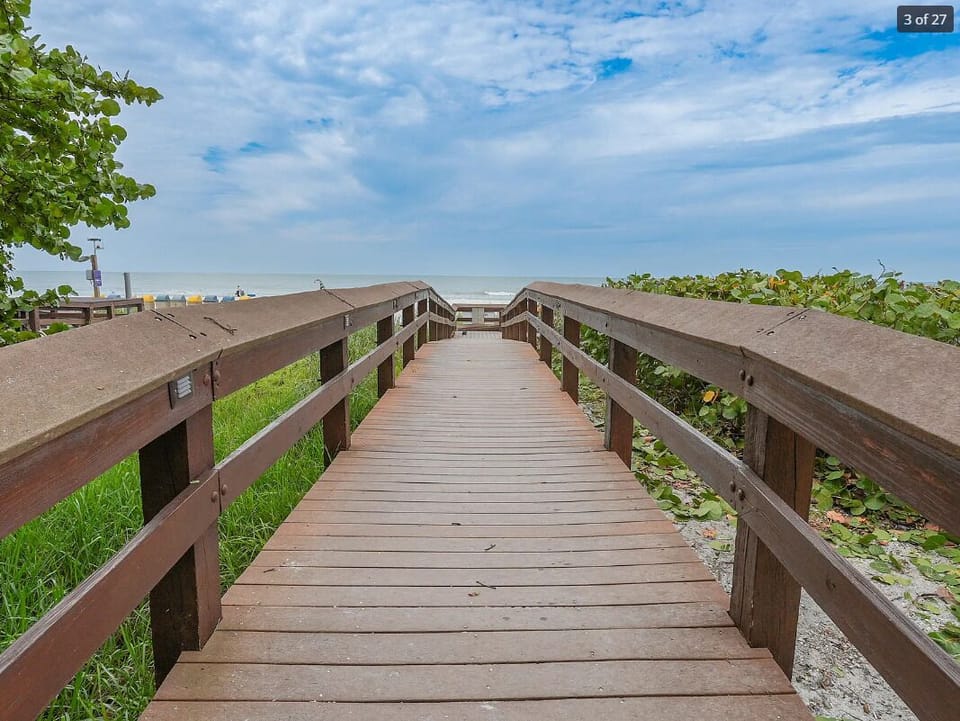 Direct path from the condo to Marco Beach - just steps away! ☀️