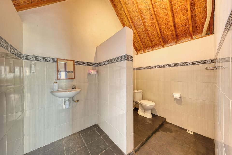 Standard Single Room, Courtyard View | Bathroom | Shower, free toiletries, hair dryer, towels