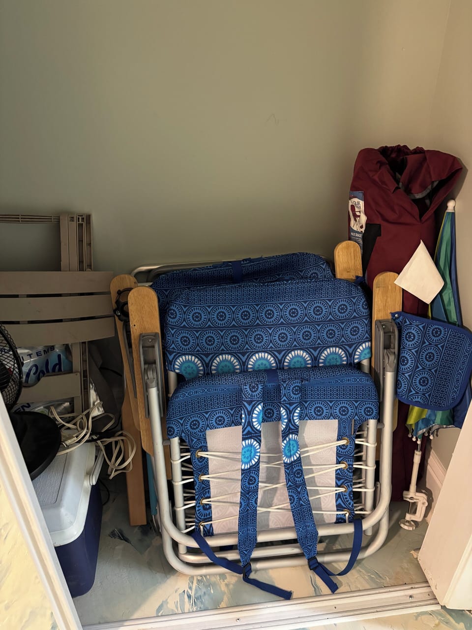 Chairs and cooler