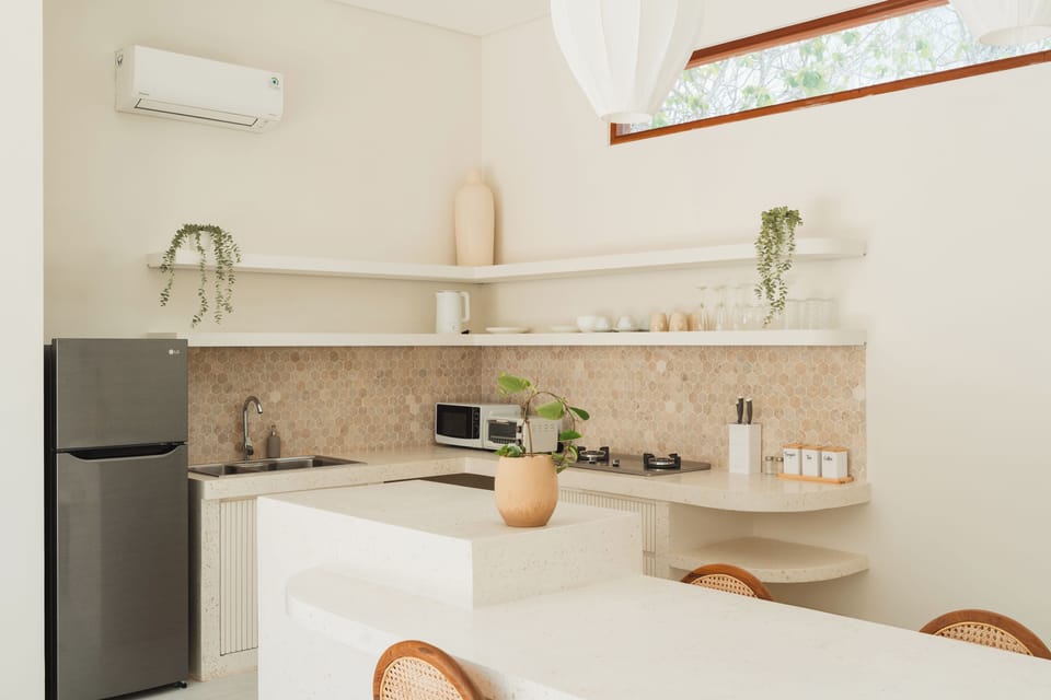 Deluxe Villa, 2 Bedrooms, Private Pool, Pool View | Private kitchen | Fridge, microwave, stovetop, coffee/tea maker