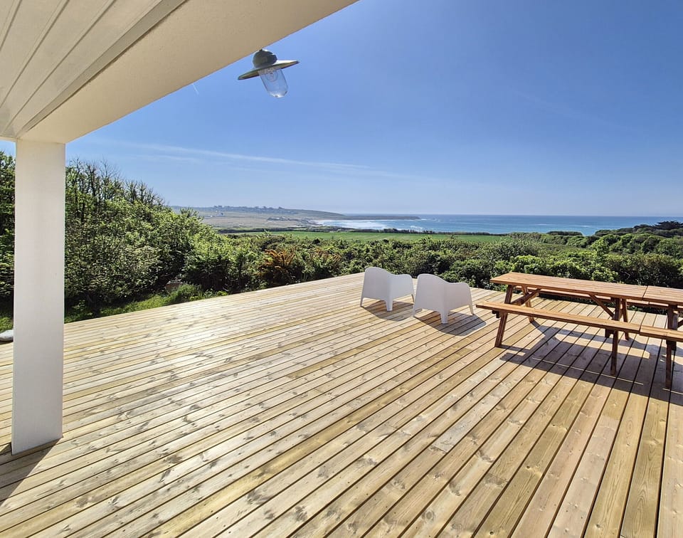 View of St. Tugen Beach from the terrace