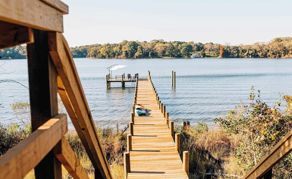 Ah, the waterfront! What a peaceful place to be. We have 4 kayaks for exploring, two umbrellas shading a picnic table, and a couple of Adirondack chairs for lounging. Fishing poles, life jackets, crab pots for in season crabbing (March 15-Nov. 15).
