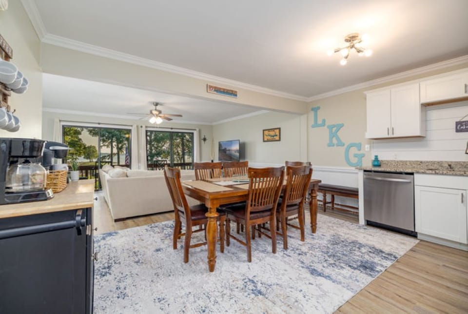 Dining table and coffee bar 