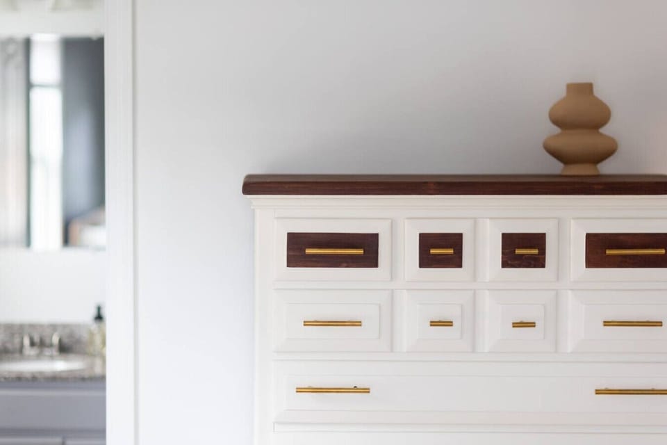 Main bedroom has a dresser and closet for you to unpack and feel at home