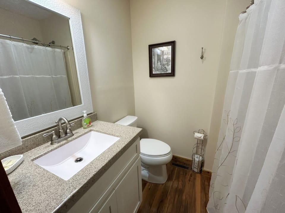 spacious bath