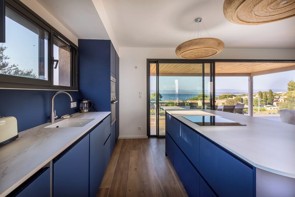 Luxury Villa, Sea View | Private kitchen | Fridge, microwave, oven, dishwasher