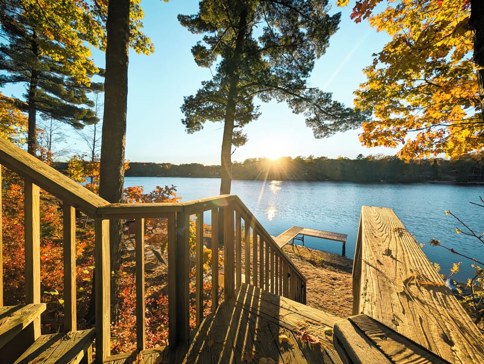 Enjoy the beauty of fall by the lake!