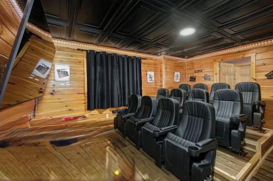 Renovated cinema. Sofa sleeper has been added for extra accomodations