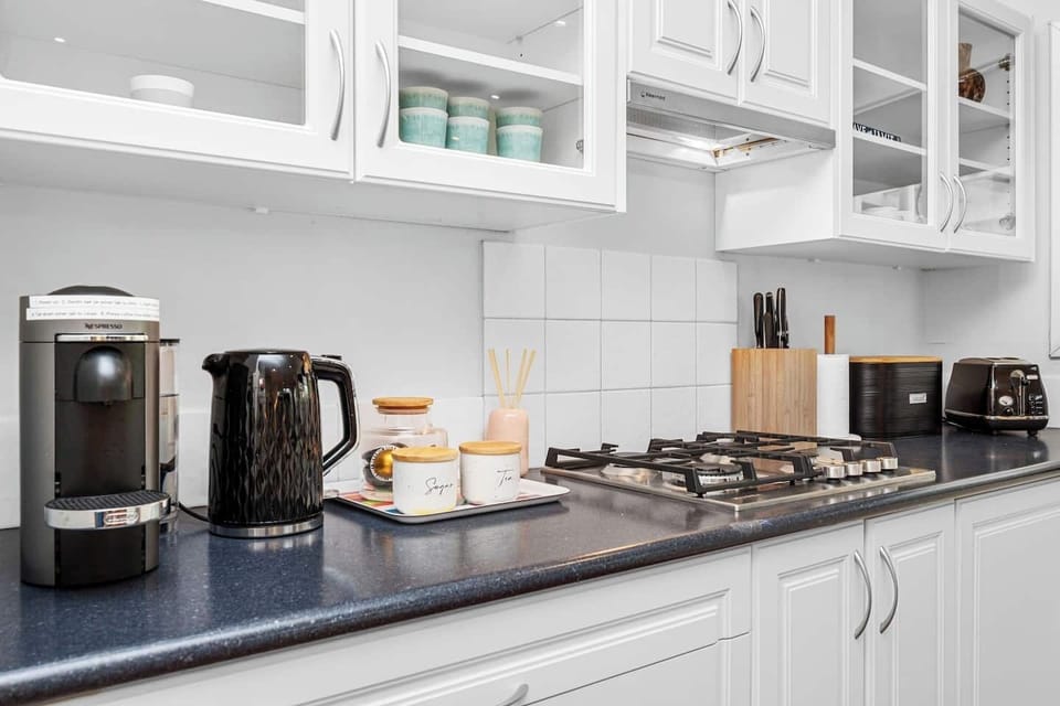 Kitchen essentials ready for cooking.