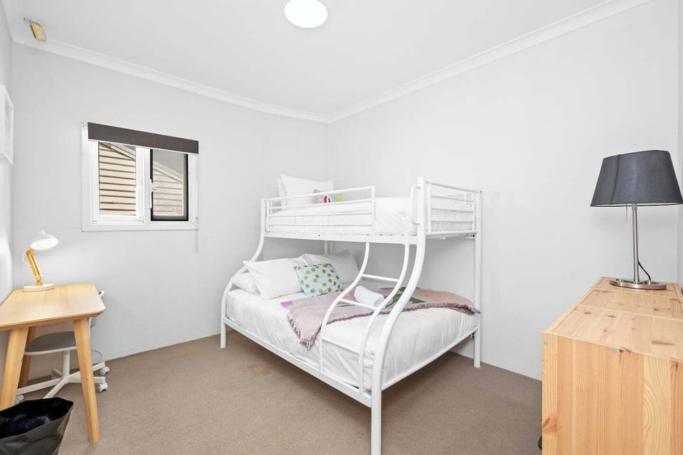 Family room with double and single bunk.