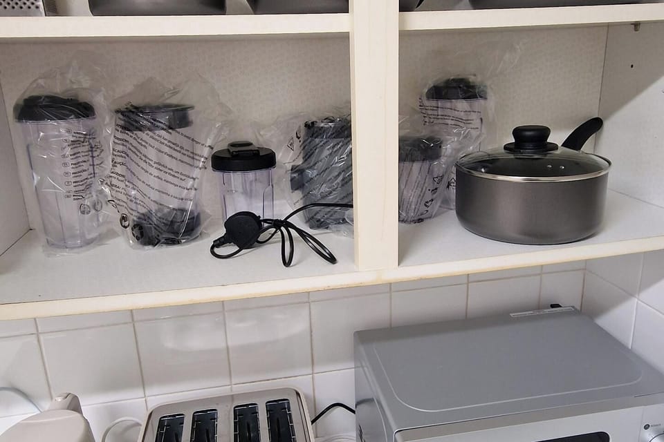 Pots and cooking amenities.