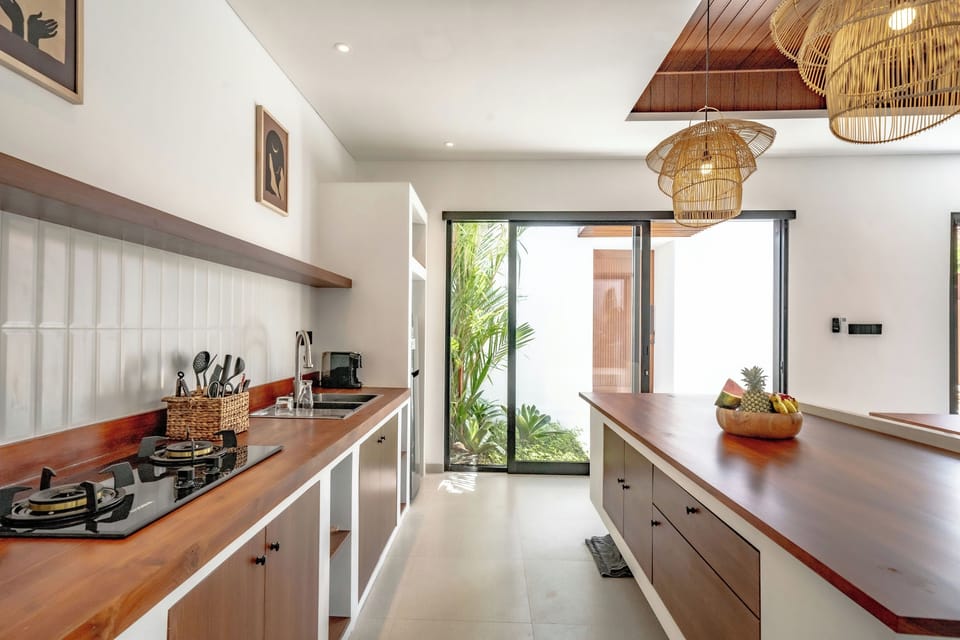 Exclusive Villa, Patio, Pool View | Private kitchen | Coffee/tea maker, electric kettle, toaster