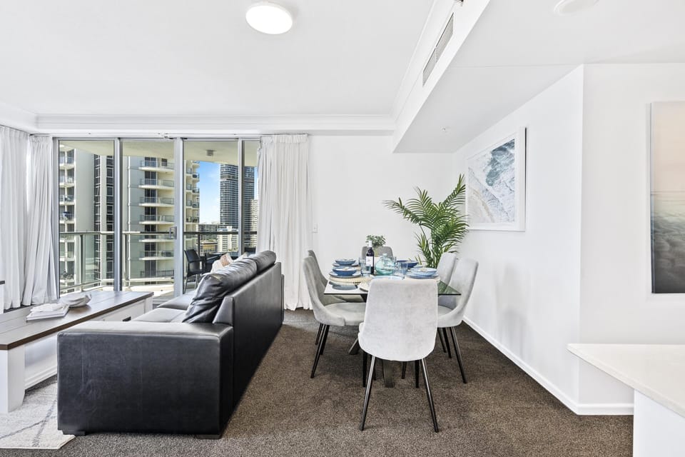 Share sumptuous meals with the family in this sophisticated dining area